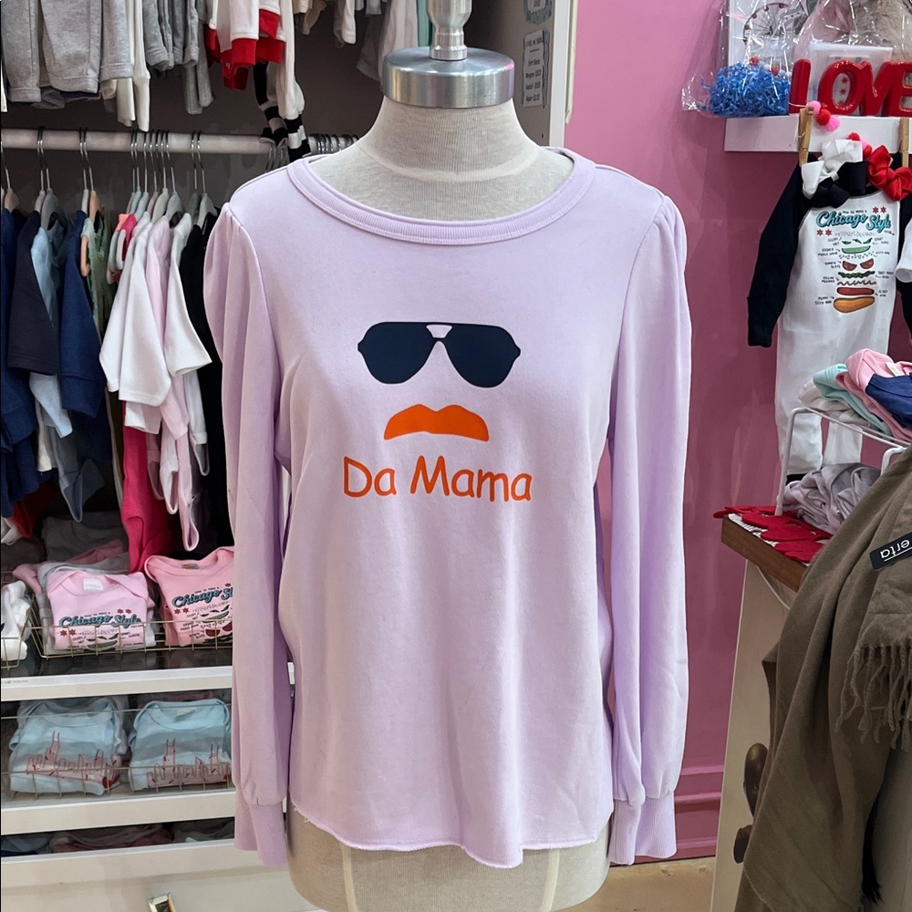 Women’s Chicago Bears/Ditka Graphic Sweatshirt - Light Purple/Pink